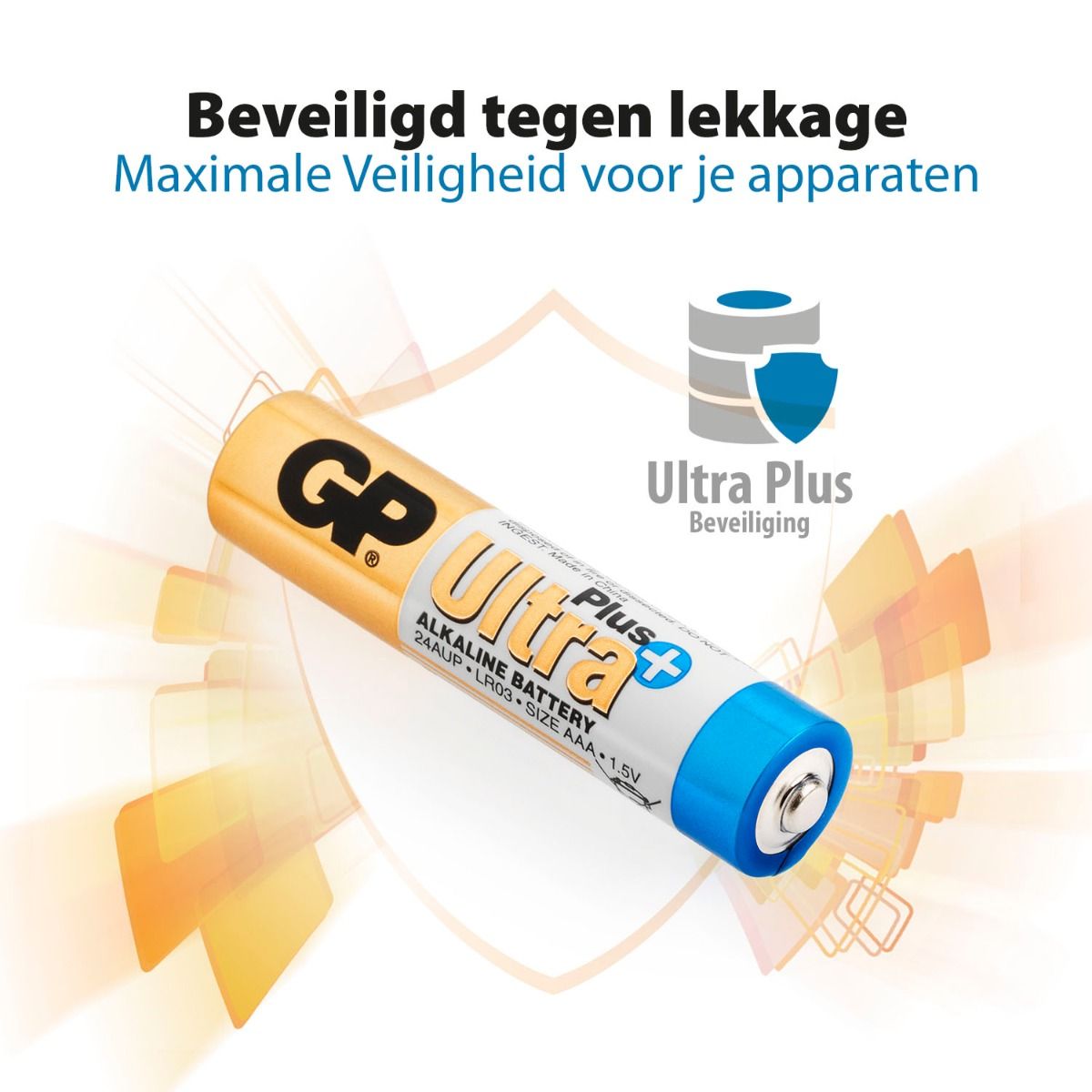 Ultra Plus Alkaline AAA - 4 batterijen beveiligd tegen lekkage